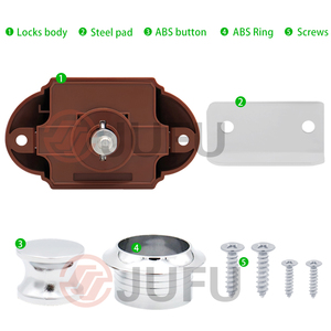 Serrure de meuble pour caravane S6214B, grande serrure à bouton poussoir <span class=keywords><strong>marron</strong></span> pour camping-car - Product Image 6