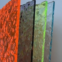 Lámina Acrílica Texturizada Personalizada de Fábrica con Patrón de Ondas de Agua y Grietas de Hielo para Decoración e Exhibición de Interiores