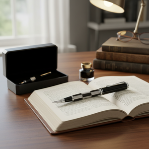 Penna Stilografica Decorata a Scacchi con Punta in Oro e Acciaio Inossidabile da 0,5 mm per Studenti, Scrittura Finanziaria, Set Regalo - Product Image 3