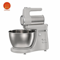 Batteur sur socle planétaire électrique sans fil, en acier inoxydable, 5 vitesses, bol mélangeur de 3,5 L, crochet pétrisseur inclus, usage domestique