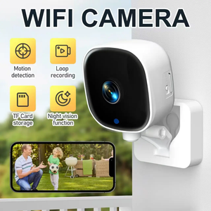 Caméra WiFi <span class=keywords><strong>K7</strong></span> pour la maison, surveillance intérieure des animaux domestiques et des bébés avec vision nocturne, alerte de mouvement, caméra de sécurité CCTV - Product Image 3