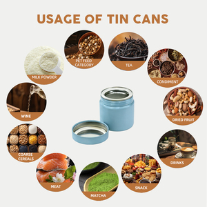 פחית מתכת עגולה ריקה למאצ'ה במבצע חם, 30 גרם, עם מכסה הברגה, פחית עגולה לתה, 90*87 מ\"מ, פחיות מתכת למאצ'ה - Product Image 3