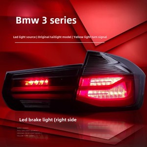 ชุดไฟท้ายรถยนต์ BMW ซีรีส์ 3 รุ่น F30 320 328 F35 แบบฟื้นฟูสีดำ ไฟ LED ไหลแบบไล่ระดับ 12V สีแดง YH-TL-BMW-018' ซีรีส์ 3 - Product Image 2