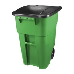 50 Gal Thùng rác rác có thể với bánh xe cho văn phòng Sân sau Nhà