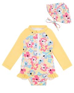 <span class=keywords><strong>Maillot</strong></span> <span class=keywords><strong>de</strong></span> <span class=keywords><strong>bain</strong></span> une pièce à manches longues pour fille, ensemble <span class=keywords><strong>de</strong></span> protection solaire UPF 50+, <span class=keywords><strong>maillot</strong></span> <span class=keywords><strong>de</strong></span> <span class=keywords><strong>bain</strong></span> pour fille 3M-4T, OEM ODM acceptable - Product Image 1