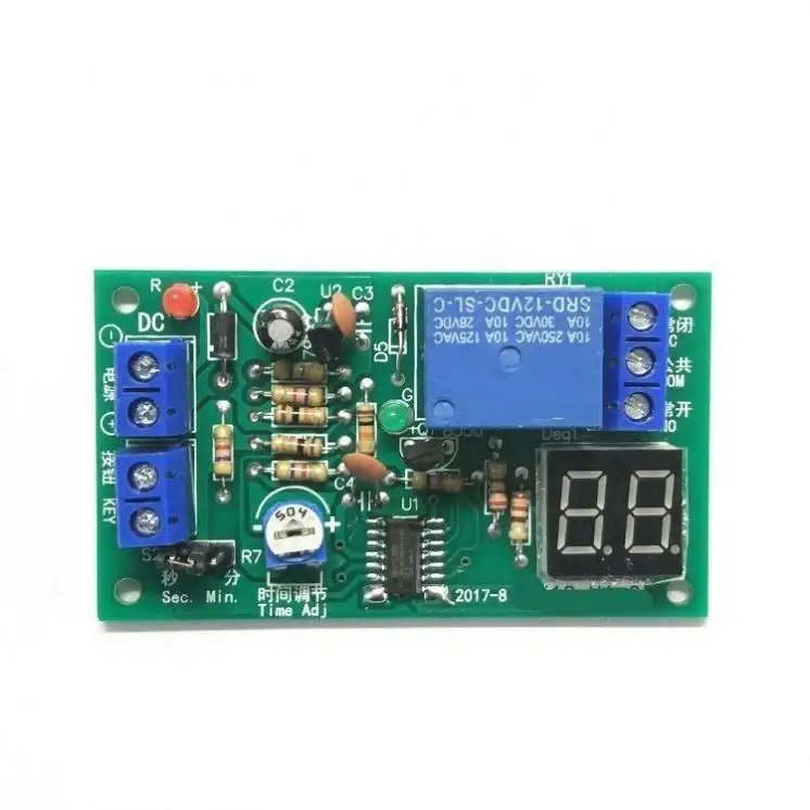 DC 12V Dynamic LED Display Countdown Timing Timer Delay Turn OFF Time Relay Switch Module Adjustable 1~99 seconds 1~99 minutes