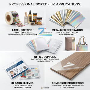 Pellicola BOPET 75μm, 1140mm, per Forniture per Ufficio: Clip per Libri/Fogli di Recupero/Nastri, Collari, Copertine, Strati Protettivi Compositi - Product Image 2