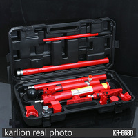 KARLION 10T Kit de réparation automobile professionnel Cric hydraulique séparé portable avec cadre de carrosserie haute pression pour voiture