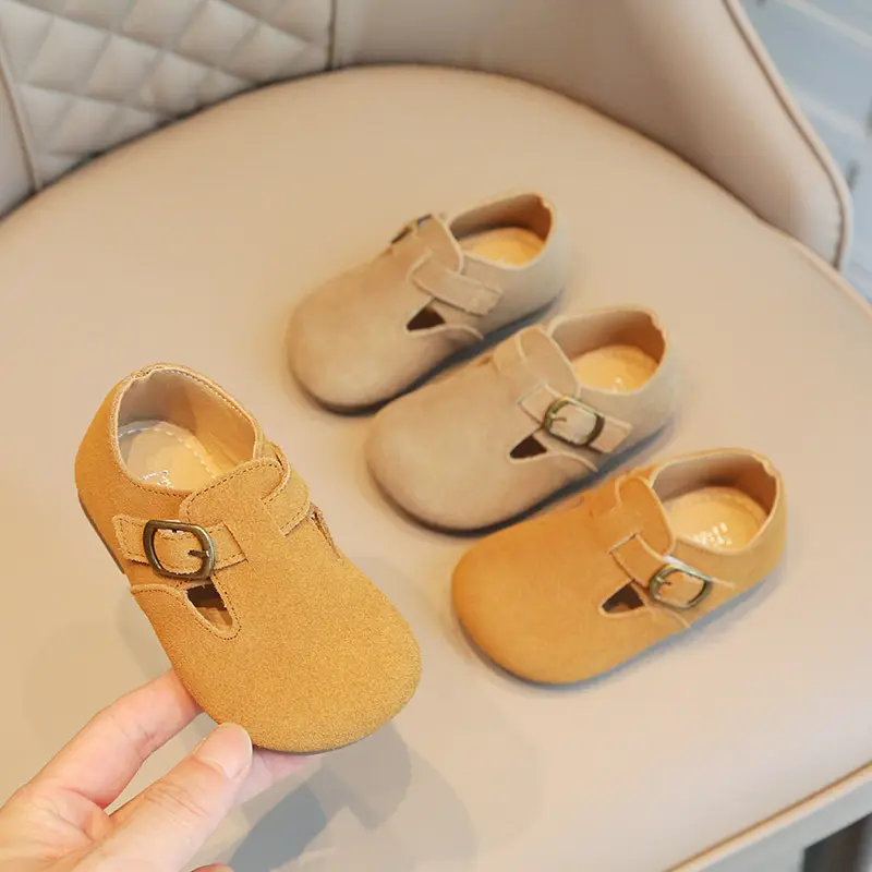 Grosir anak perempuan tali sepatu set bando 0-9 bulan sepatu lembut bawah Berjalan sepatu putri