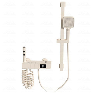 Système de <span class=keywords><strong>douche</strong></span> numérique Wayon moderne blanc crème avec touches de piano <span class=keywords><strong>et</strong></span> étagère de rangement - Product Image 6