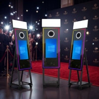 Miroir Magique 45 pouces pour Selfie et Photobooth, Lumières RGB, Haut-parleurs, Caméra, Capacité 15 Personnes pour Mariages et Événements