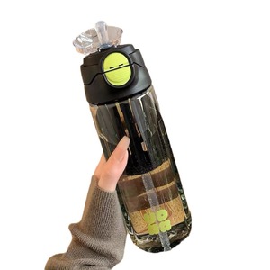 Double Bouncing Plastic Cup 500ml With Silicone Straw And Tea Infuser Portable For Students And Sports - Product Image 2