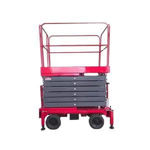 Lifting Equipment Lift Supplier Electric Mobile Scissor Lift Platform CE 6m-14m Load 450kg Motor Provided Wire Rope OEM Support