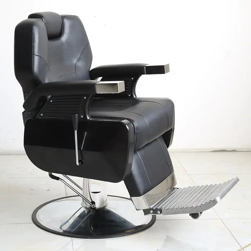 Wholesales Barbershop Supplies Shaving Chair Salon Furniture Modern Black Barber Chair