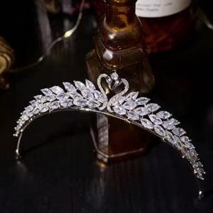 Diadèmes de mariée, couronnes en zircon, accessoires pour <span class=keywords><strong>cheveux</strong></span> pour enfants, demoiselles d'honneur, spectacles et fêtes de mariage - Product Image 3