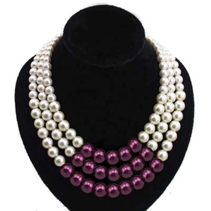 Collana di perle rotonde viola a tre fili con ciondolo del Consiglio Nazionale delle Donne Afroamericane Topvesko - Product Image 6