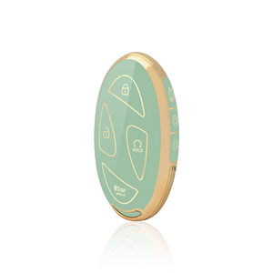 Forma ovalada mini borde dorado suave TPU plástico para <span class=keywords><strong>Hyundai</strong></span> <span class=keywords><strong>Kona</strong></span> 2024 funda para llavero 5 7 botón - Product Image 6