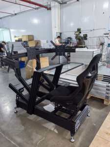 High Performance Professional Racing Cockpit Triple Screen <b>TV</b> <b>Stand</b> Immersive Seat Assembly Kit for Realistic Driving - Product Image 4