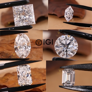 Diamants de culture, taille princesse, ovale, radiant, émeraude, rond, diamants certifiés IGI, pour bagues de fiançailles, Shreeraj Solitaire - Product Image 1