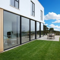 Puertas Corredizas de Vidrio para Patio Exterior con Certificación NFRC, Resistentes al Viento, con Rotura Térmica y Sistema de Seguridad