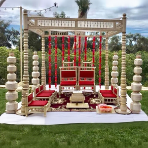 Conjunto de mandalas DE BODA indio al aire libre, conjunto tradicional de boda india al aire libre, Sankheda - Product Image 1