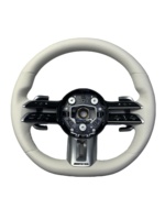 Volant de voiture en cuir blanc et fibre de carbone pour Mercedes Classe C, E, S, GLC, W204, W205, W212, W213, W222, X253 Sport