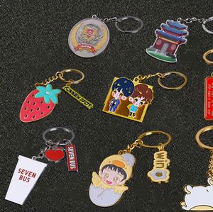 Enamel Metal Keychains With 2D 3D Logo Design Wholesale Souvenir Gifts <b>Customized</b> Keyring <b>Key</b> <b>Ring</b> Holder - Product Image 6