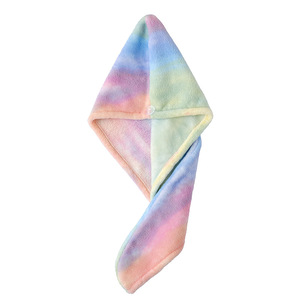 Coral Fleece Hair Drying Towel 65cm X 25cm Quick Dry Abstract Pattern Cap For Home Use - Product Image 1