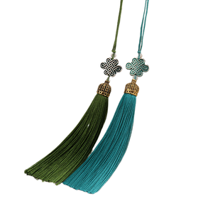 Miyue 8cm Petit nœud chinois en forme de pompon, accessoires pour marque-pages, vêtements, pendentif couronne, décoration DIY, cloisonné - Product Image 1