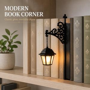 Lámpara Decorativa para Librería, Luz LED para Estantería, Luz Nocturna con Pantalla de Acrílico Negro, Lámpara Colgante para Rincón de Lectura o Escritorio - Product Image 2