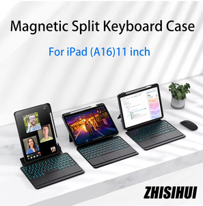 ZHISIHUI Housse de <span class=keywords><strong>Clavier</strong></span> Sans Fil Amovible Tendance avec Pavé Tactile pour Tablettes - Product Image 2