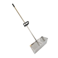 Râteau à sable détachable en acier inoxydable, outil de jardinage et de plage pour creuser et tamiser