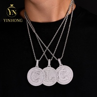 Pendentif Lettre Moissanite en Argent 925 VVS, Personnalisable pour Femme et Homme, Réagit au Testeur de Diamant