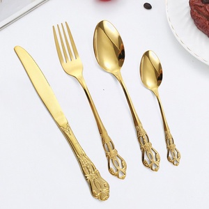 5-piece Royal Court Light Luxury Stainless Steel Tableware Retro Western Steak Knife <b>Fork</b> Knife <b>Fork</b> <b>Spoon</b> <b>Set</b> - Product Image 2