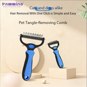 Peine Quitapelos Pawmino para Perros y Gatos, de Acero Inoxidable, Autolimpiante, Herramienta de Aseo para Mascotas de Pelo Largo - Product Image 3
