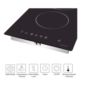 Commandes tactiles 3000W intégrées dans la cuisinière en céramique <span class=keywords><strong>Domino</strong></span> de 30cm à <span class=keywords><strong>2</strong></span> zones - Product Image 3
