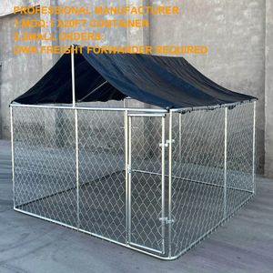 Grand enclos pour chien d'extérieur robuste, clôture extérieure pour animaux de compagnie, chenil pour l'hébergement des chiens, cage pour volailles, clôture en acier - Product Image 1