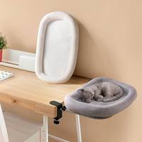 Hamac multifonctionnel pour chat à fixer sur le lit et le bureau, hamac de bureau pour chat pour l'intérieur et l'extérieur