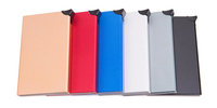Dompet Kartu Aluminium Minimalis Tipis, Penahan Kartu Logam, Pembuka Kartu Aluminium, Penutup RFID, Pelindung Dompet