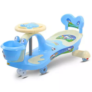 <span class=keywords><strong>Happy</strong></span> Outdoor Venta caliente Baby Twist Swing Car con luces de música PU <span class=keywords><strong>Wheels</strong></span> Ride Kids 2 4 Years Vehículo de ejercicio con control remoto - Product Image 2