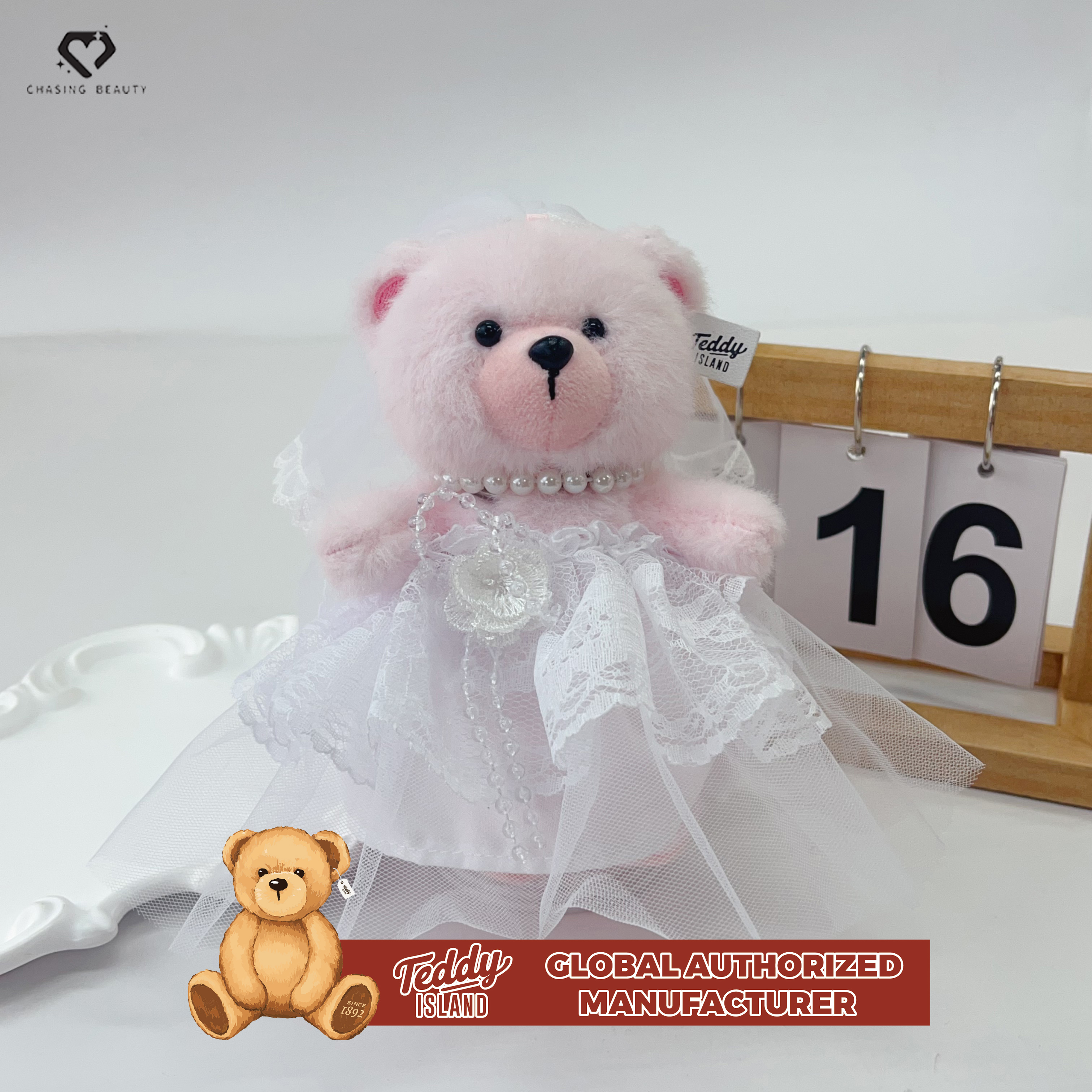Pink - wedding dress Bear