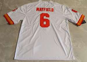 Grosir 25/26 Jersey Sepak Bola Amerika Tampa Bay Buccaneers Baker Mayfield Cetak Lengan Pendek Stok Kaos - Product Image 4