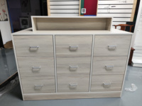 Ensemble de table gigogne en MDF 3 couches personnalisé présentoirs ensemble de table en bois pour tissu, magasin de chaussures