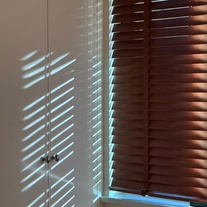 Persianas Venecianas de Madera Sintética Modernas para Oficina, <span class=keywords><strong>Precio</strong></span> Económico al por Mayor, Inalámbricas/Manuales/Eléctricas, Diseño Natural con <span class=keywords><strong>Cinta</strong></span> Adhesiva - Product Image 2