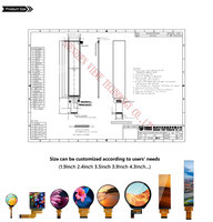 Personnalisé 1.3 pouces 1.9 pouces 3.5 pouces 4.3 pouces 6 pouces 2.4 pouces 2.8 pouces 10.1 pouces rond carré Spi Tft Icd Module d'affichage à écran tactile
