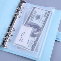 Dossier de stockage de fichiers avec fermeture éclair pour archiver classeur bureau école clair A5/A6/A7 PVC sac à feuilles mobiles fournitures de papeterie