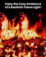 Cheminée électrique avec flamme réaliste 3D, 1500W/750W, thermostat réglable, double protection de sécurité, finition en bois de noyer