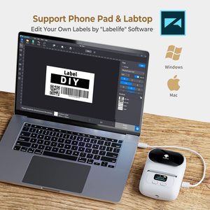 Phomemo M110 máy in nhãn marcode cho vận chuyển ghi nhãn mã <span class=keywords><strong>QR</strong></span> quần áo gửi thư Sticker máy in cho điện thoại PC nhãn các nhà sản xuất - Product Image 5