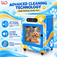 Machine de lavage et séchage automatique pour chiens et chats, entièrement en libre-service, avec stérilisateur et fer à repasser, rechargeable, pour salon de toilettage commercial