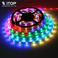 Bande lumineuse LED RGB Digital Pixel Smart DC 12V WS2811 IP67 Cuivre Corps Paysage Commutateur WIFI Télécommande Dimmable